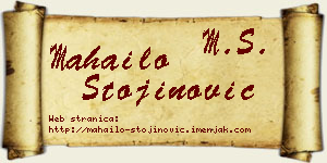 Mahailo Stojinović vizit kartica